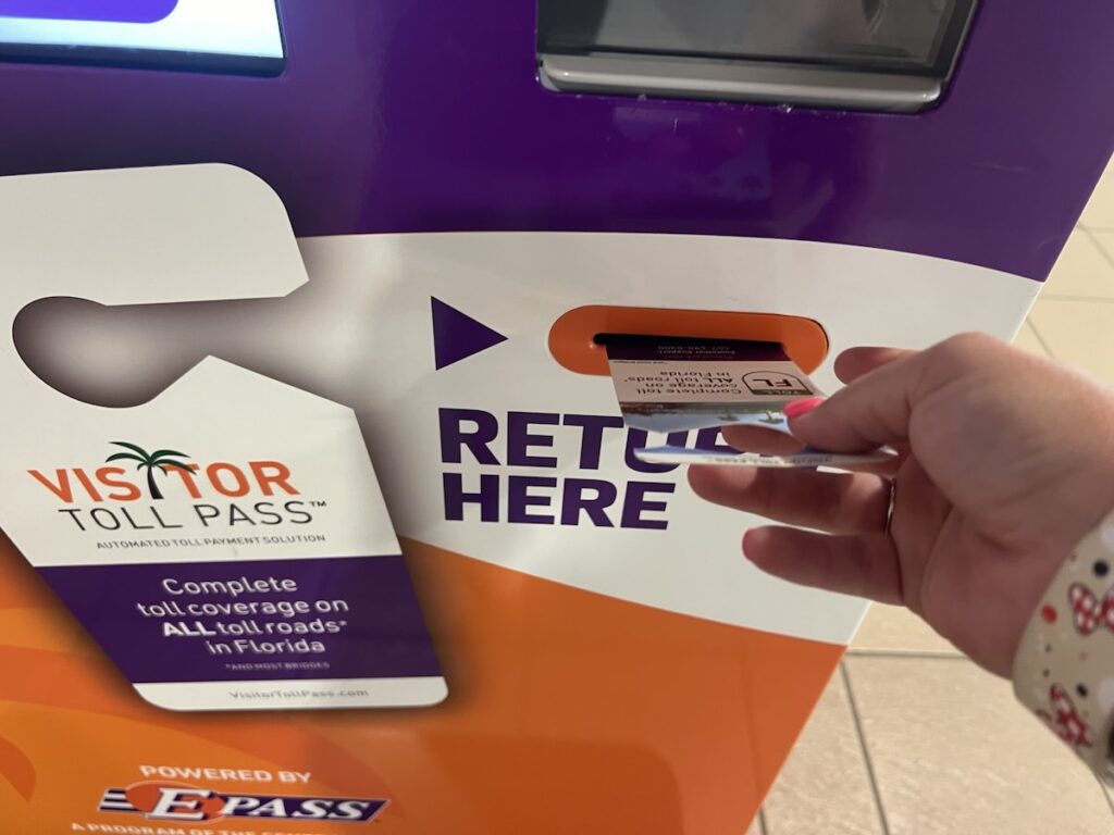 visitor toll pass return vending machine