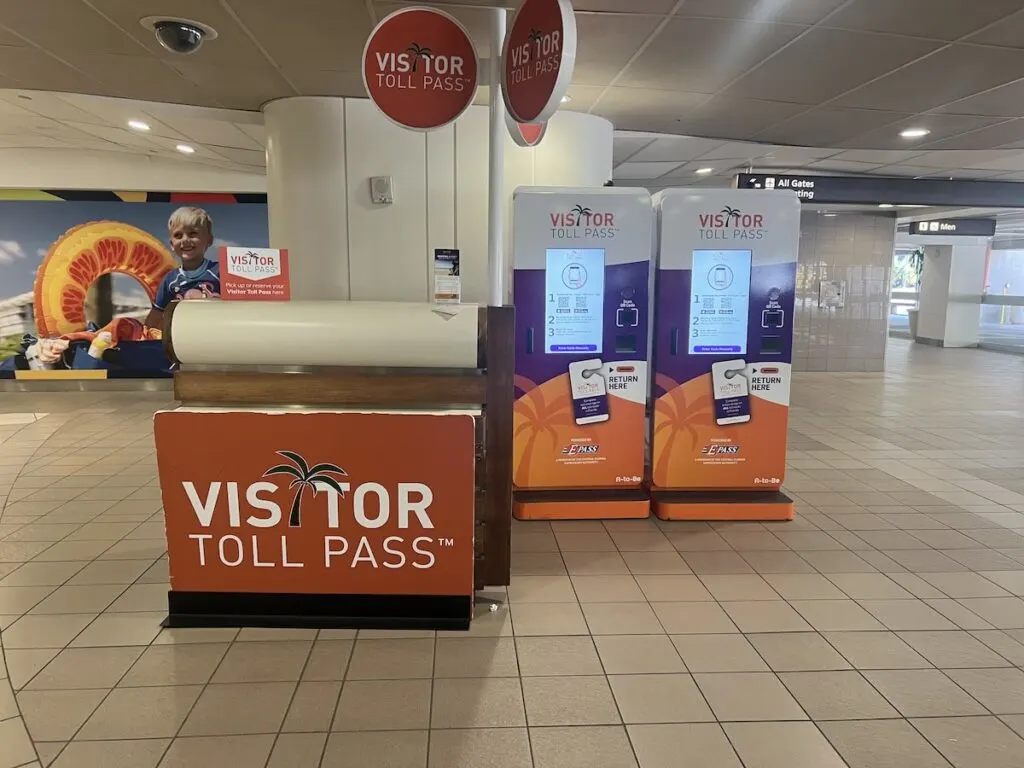 visitor toll pass vending machine