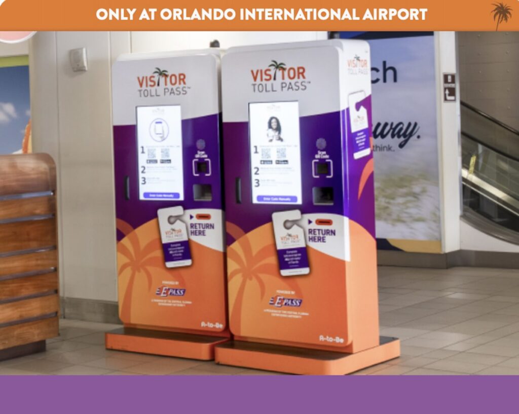 Visitor Toll Pass Vending machine mco