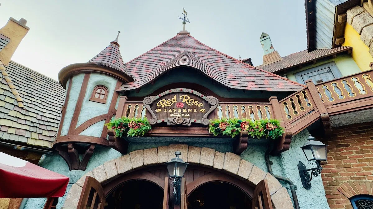 Red Rose Tavern facade Disneyland