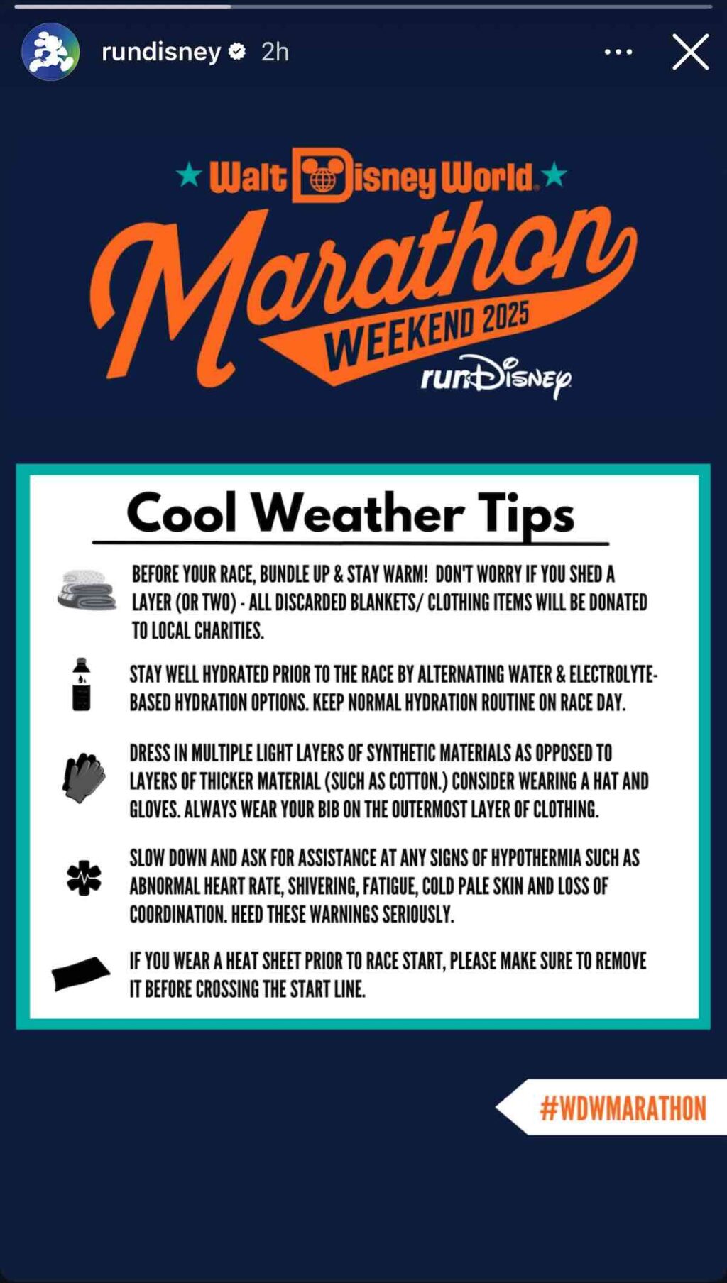 rundisney cold weather tips